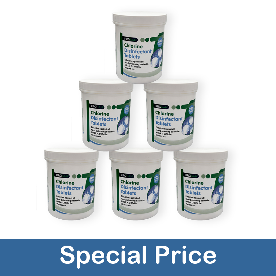 Prosan Chlorine Sanitiser Tablets - 6 Tub Special Offer. Actichlor Type ...