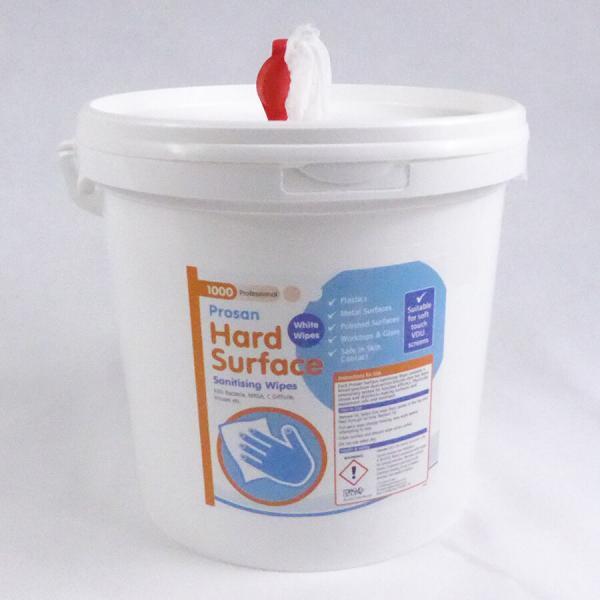 1000 sheet bucket -Prosan Hard Surface Sanitising Wet Wipes