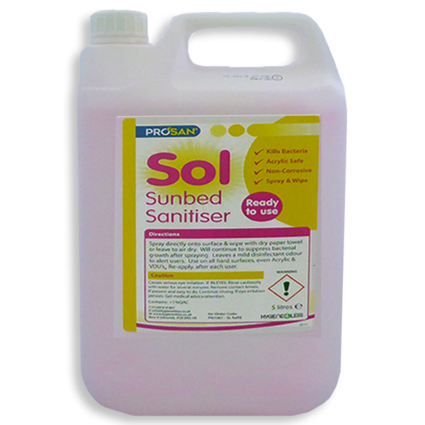 PN1061 Sol Sunbed Sanitiser 5 Litre Refill