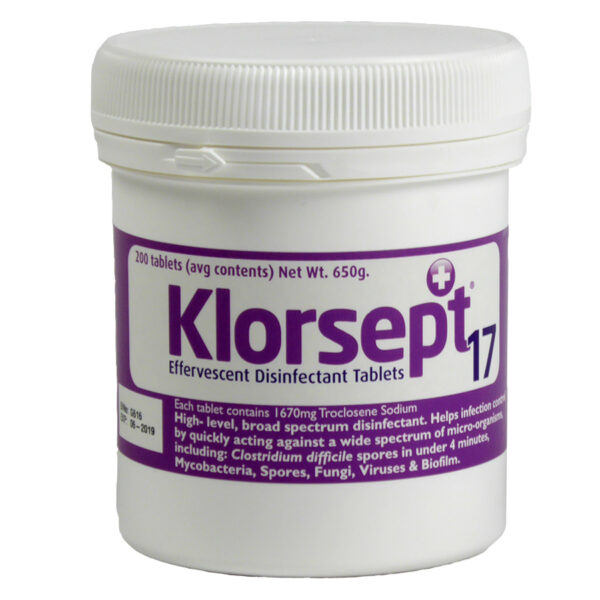 PN506 - Klorsept x 200 Effervescent Chlorine Disinfection Tablets