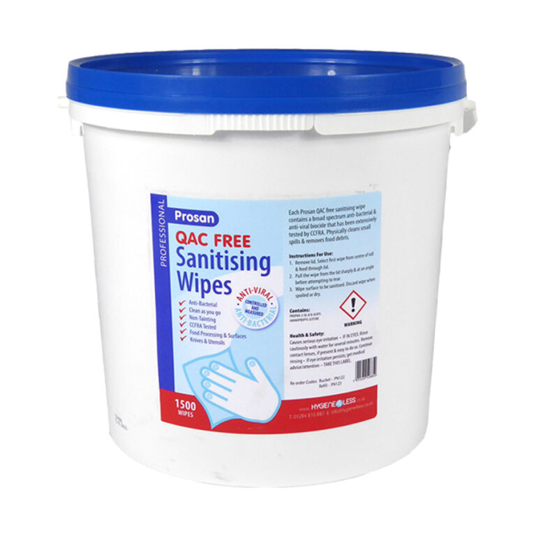 Quat Free Sanitising Wipes 1500 Sheet BUCKETS & REFILLS - hygiene4less